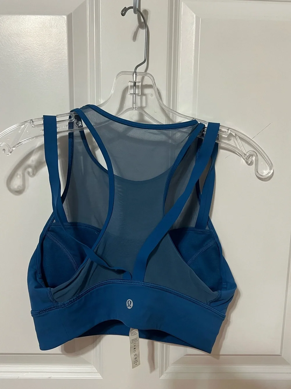 lululemon athletica Blue High-Neck Mesh Sports Bra
